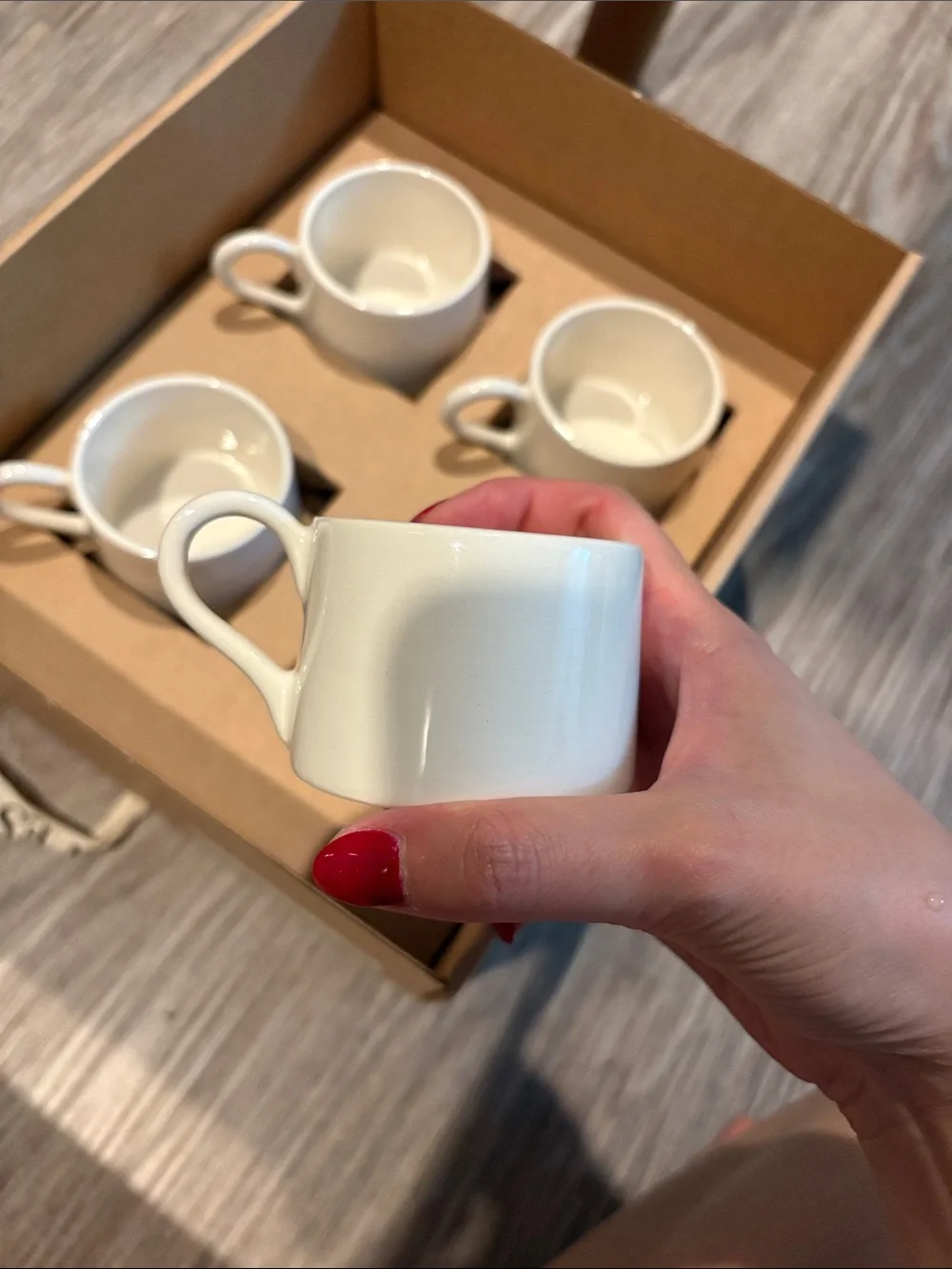 Sezane Set of 4 Espresso Cups - Cream